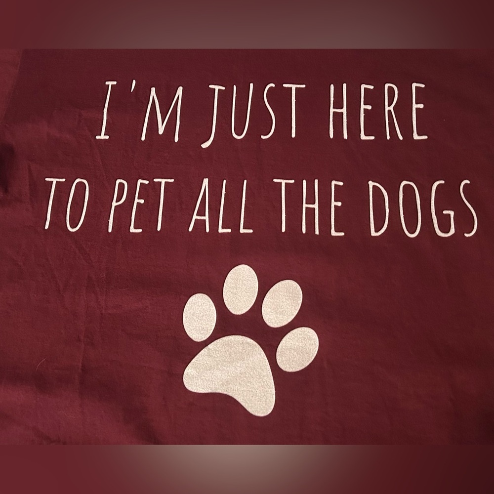 NWT Port & Company Graphic Tee Cotton I’m Just Here To Pet All The Dogs Size L - Picture 4 of 8